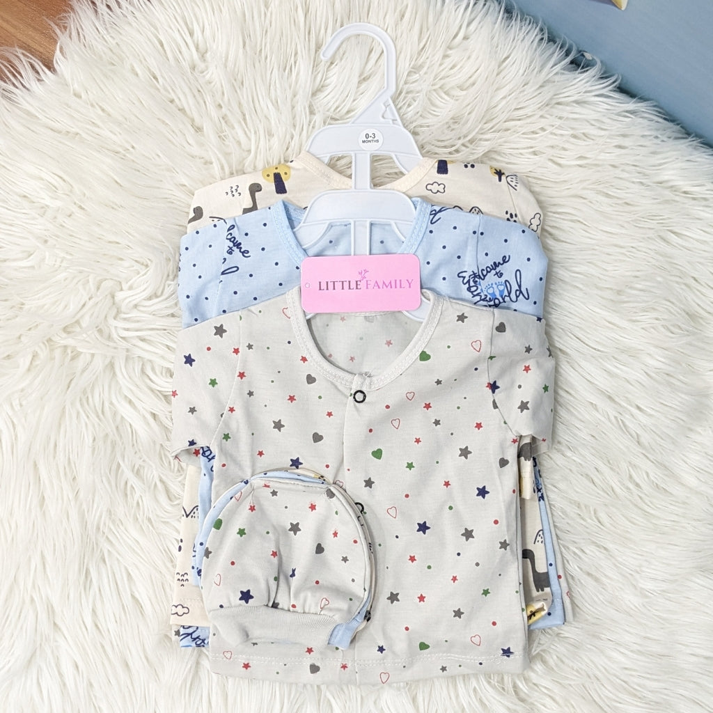 Premium 3-Piece Cotton Outfit Set – Pack of 3