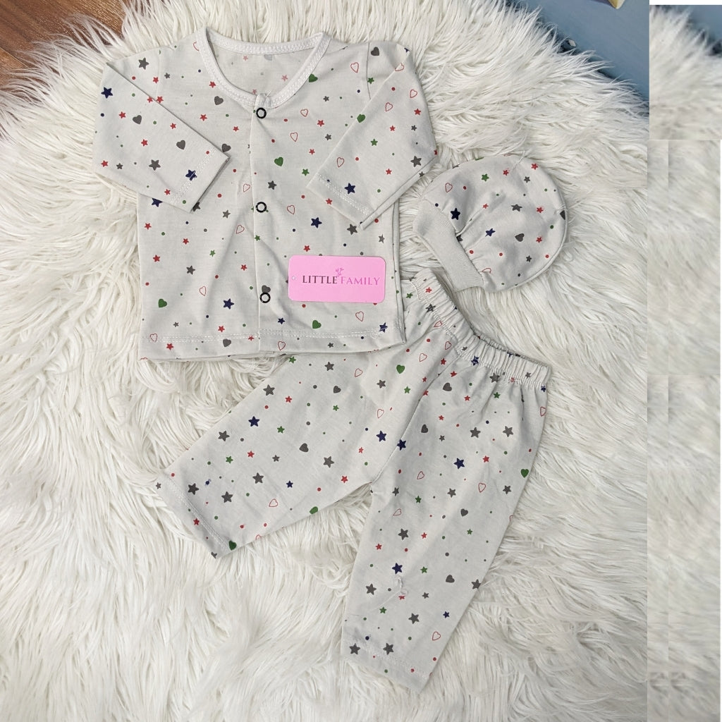 Premium 3-Piece Cotton Outfit Set – Pack of 3