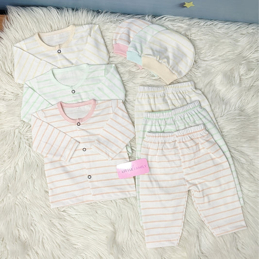 Premium 3-Piece Cotton Outfit Set – Pack of 3