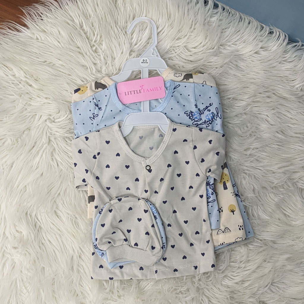 Premium 3-Piece Cotton Outfit Set – Pack of 3