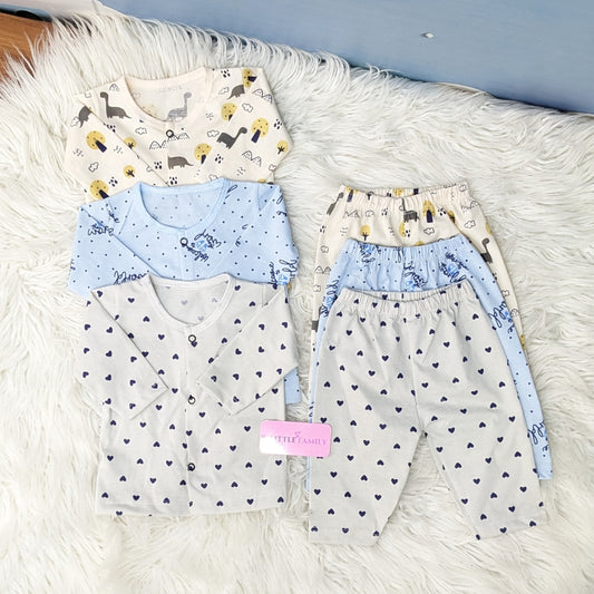 Premium 3-Piece Cotton Outfit Set – Pack of 3