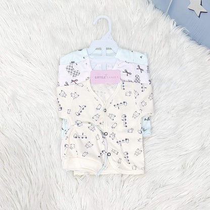 Newborn 3-Piece Cotton Outfit Set – Pack of 3