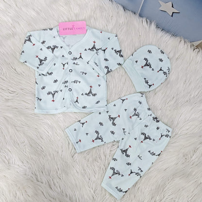 Newborn 3-Piece Cotton Outfit Set – Pack of 3