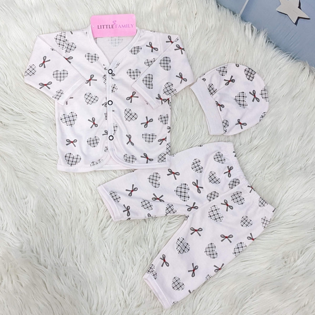 Newborn 3-Piece Cotton Outfit Set – Pack of 3