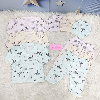 Newborn 3-Piece Cotton Outfit Set – Pack of 3