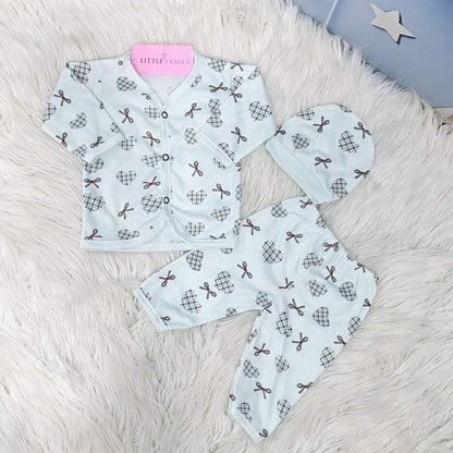 Newborn 3-Piece Cotton Outfit Set – Pack of 3