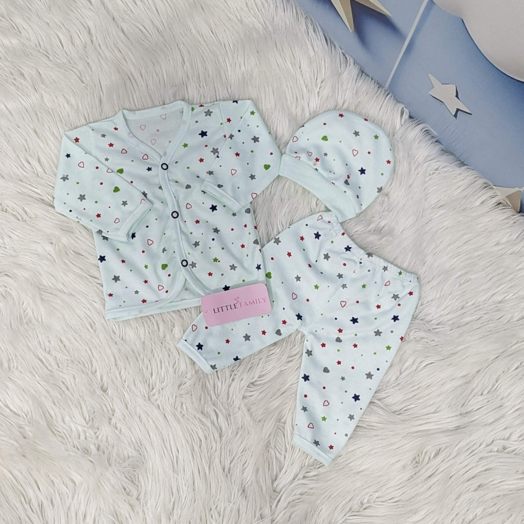 Newborn 3-Piece Cotton Outfit Set – Pack of 3