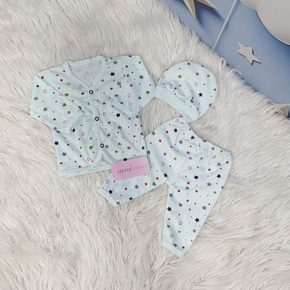 Newborn 3-Piece Cotton Outfit Set – Pack of 3