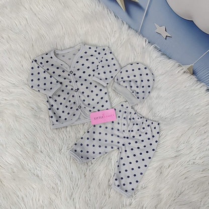 Newborn 3-Piece Cotton Outfit Set – Pack of 3