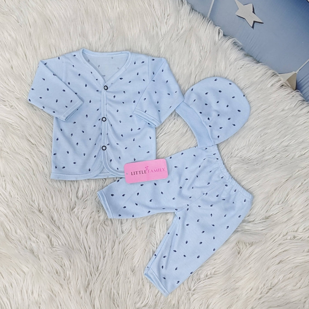 Newborn 3-Piece Cotton Outfit Set – Pack of 3