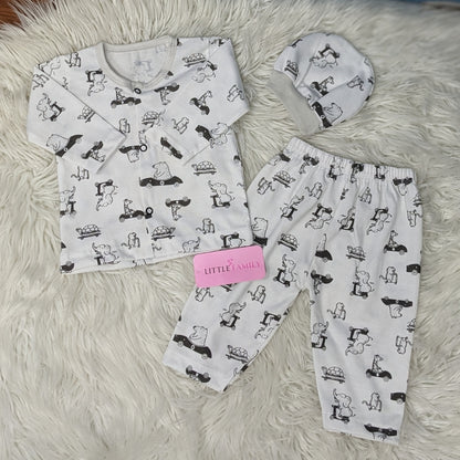 Premium 3-Piece Cotton Outfit Set – Pack of 3
