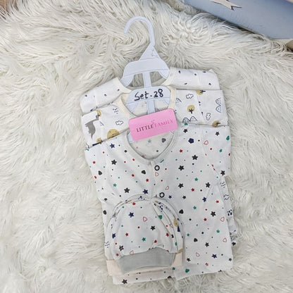 Newborn 3-Piece Cotton Outfit Set – Pack of 3