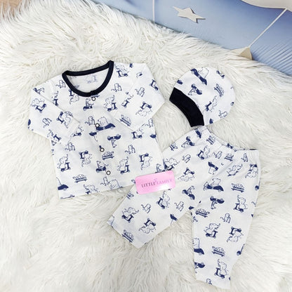 Newborn 3-Piece Cotton Outfit Set – Pack of 3