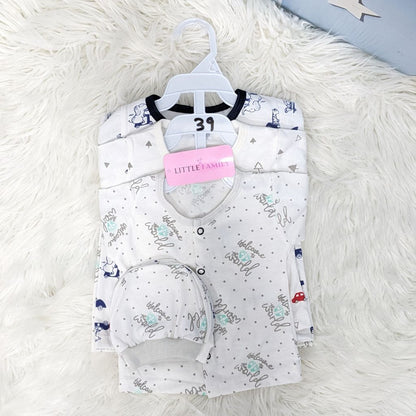 Newborn 3-Piece Cotton Outfit Set – Pack of 3
