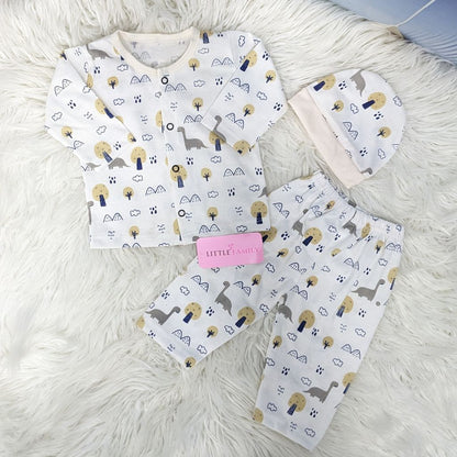 Newborn 3-Piece Cotton Outfit Set – Pack of 3