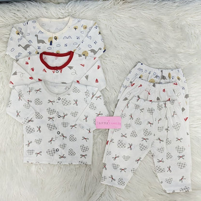 Premium 2-Piece Cotton Outfit Set – Pack of 3