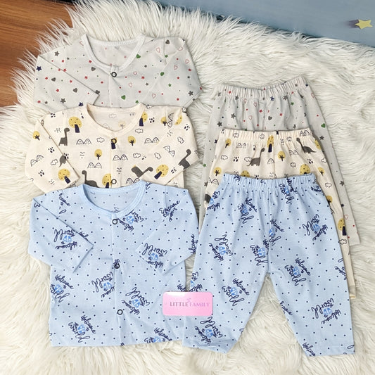 Premium 3-Piece Cotton Outfit Set – Pack of 3