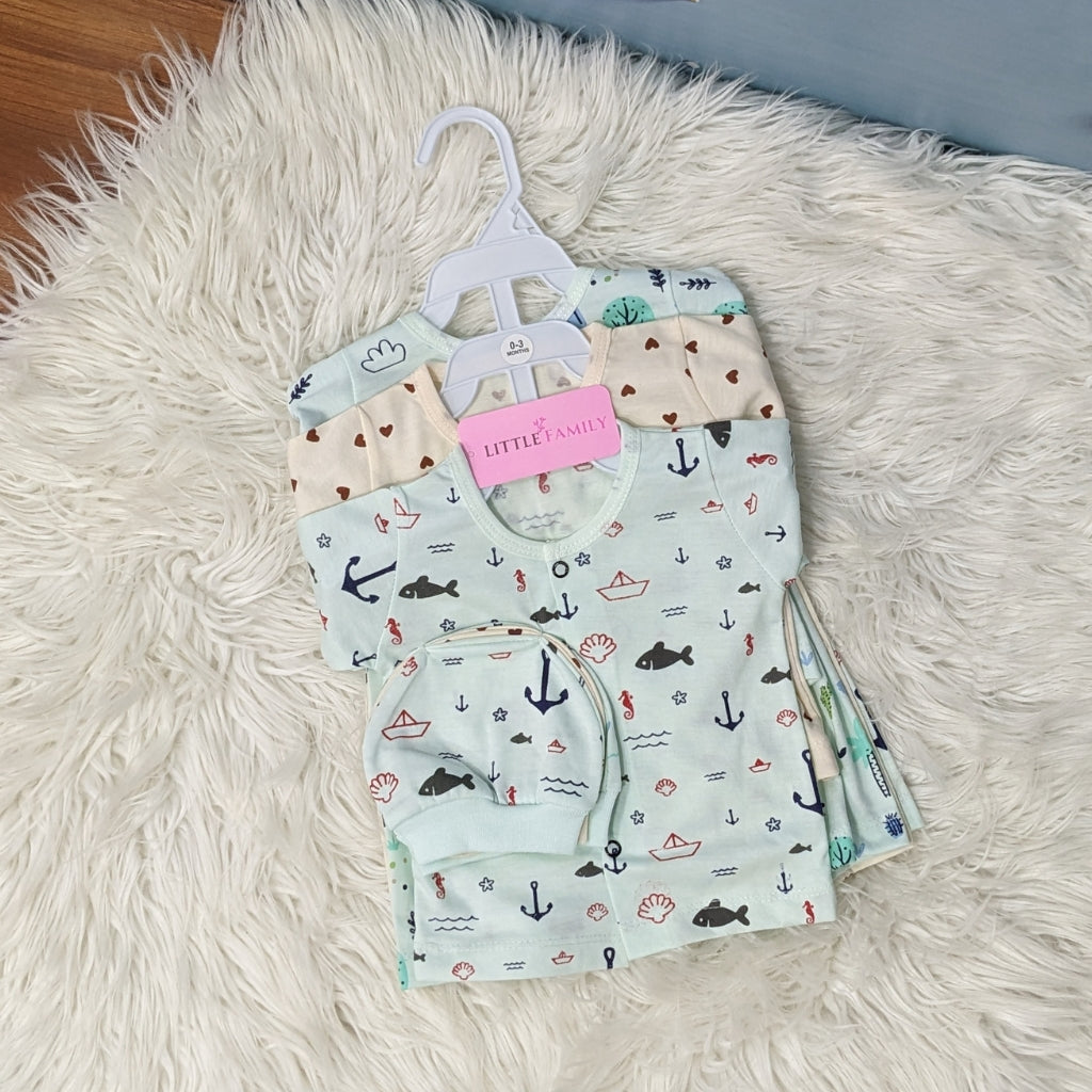 Premium 3-Piece Cotton Outfit Set – Pack of 3