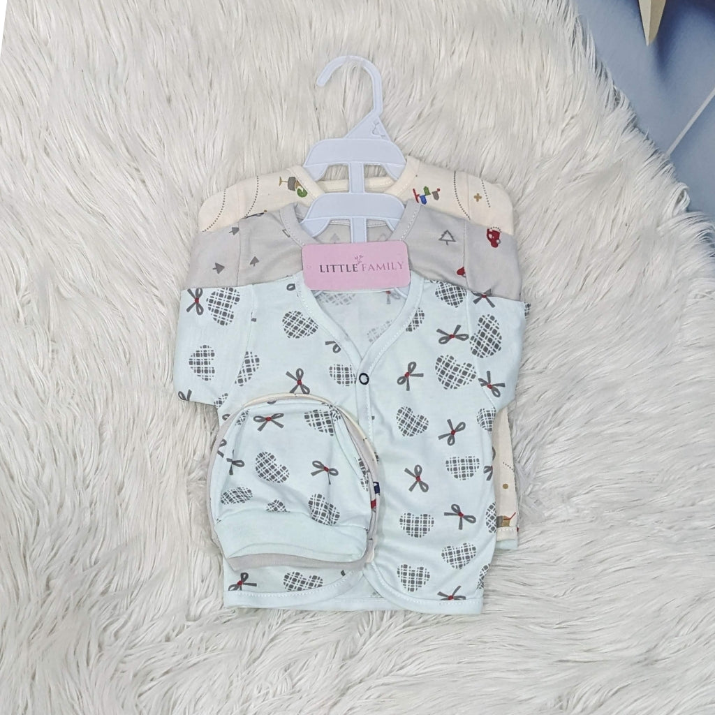 Newborn 3-Piece Cotton Outfit Set – Pack of 3