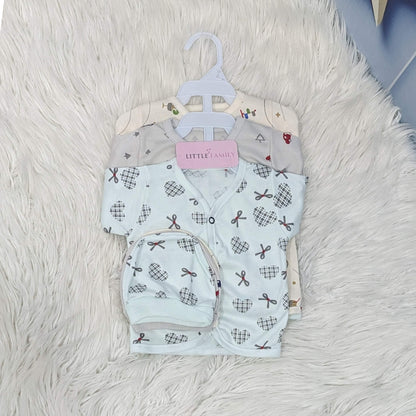 Newborn 3-Piece Cotton Outfit Set – Pack of 3