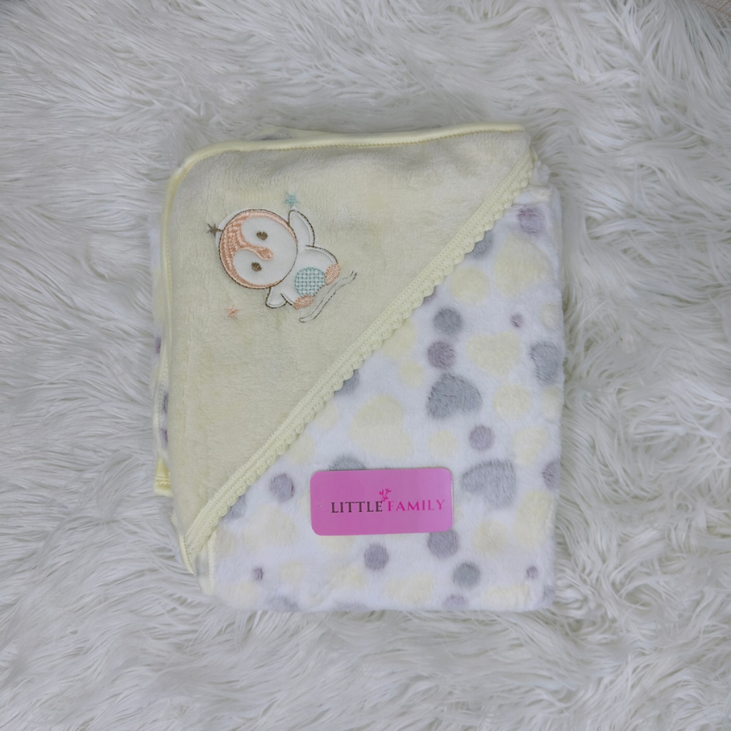 Premium Polar Winter Hooded Baby Shawl - Little Owl
