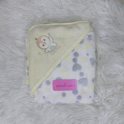 Premium Polar Winter Hooded Baby Shawl - Little Owl
