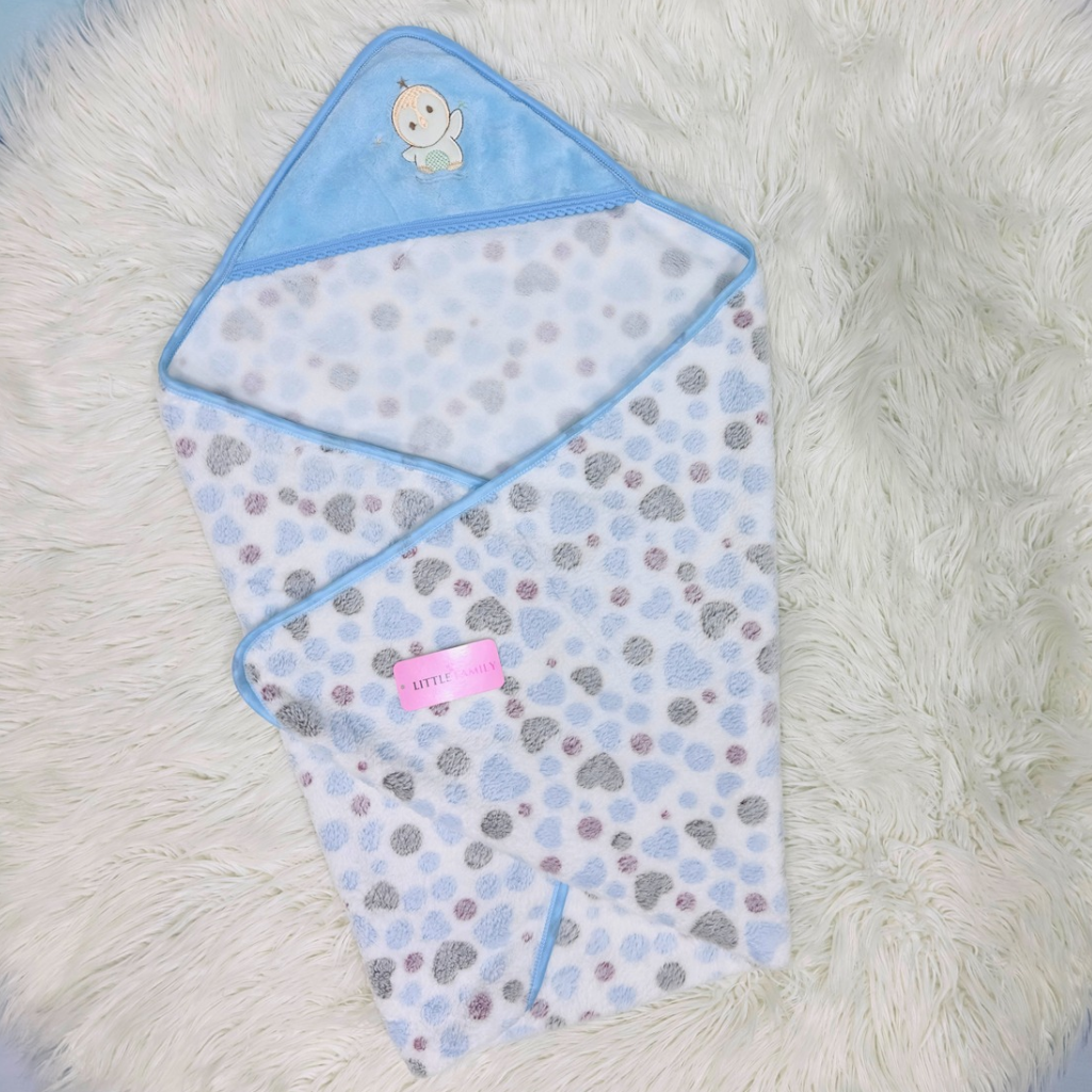 Premium Polar Winter Hooded Baby Shawl - Little Owl