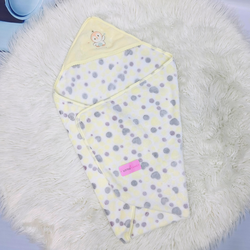Premium Polar Winter Hooded Baby Shawl - Little Owl