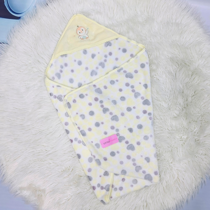 Premium Polar Winter Hooded Baby Shawl - Little Owl