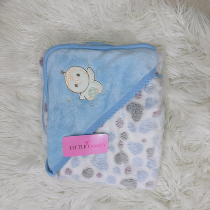 Premium Polar Winter Hooded Baby Shawl - Little Owl