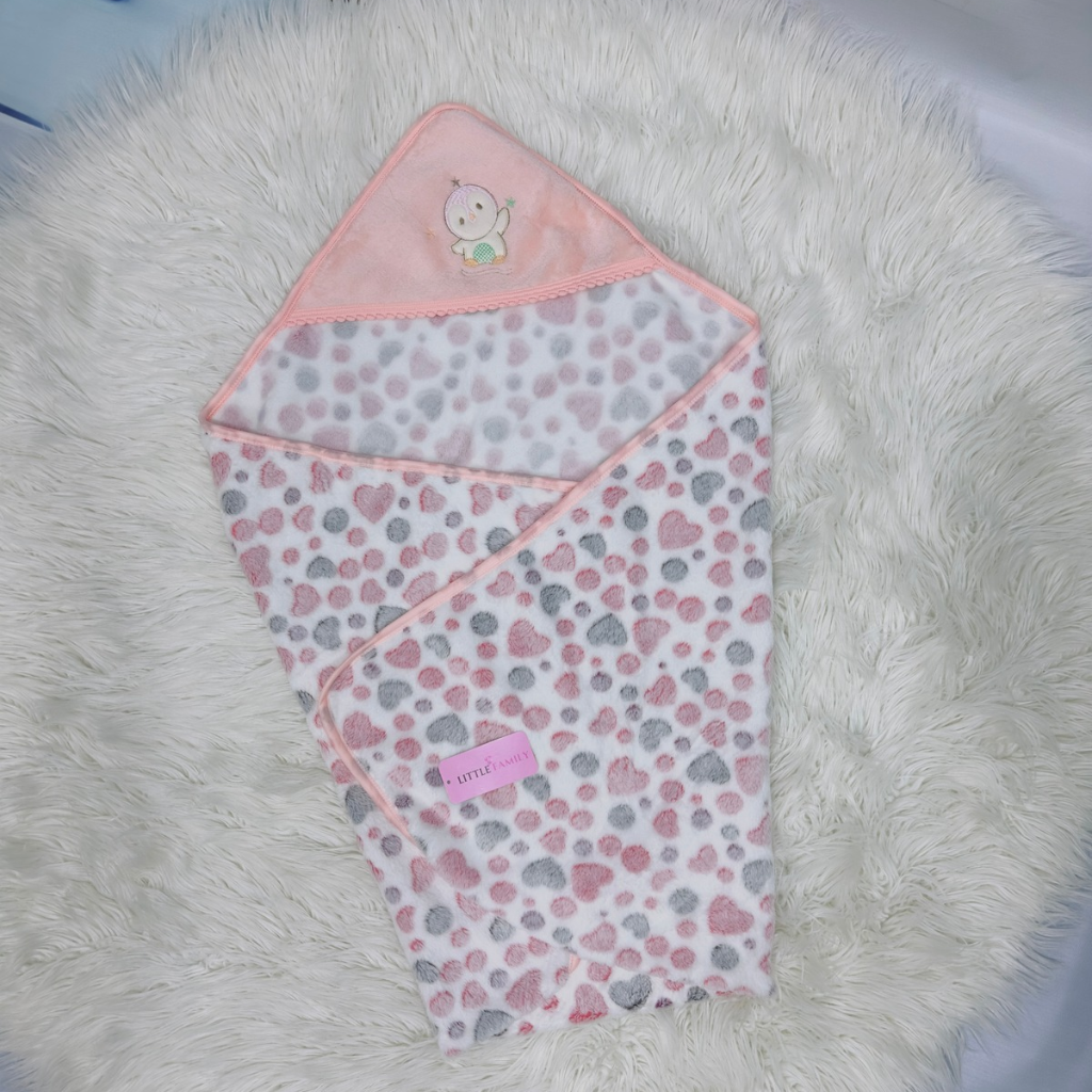 Premium Polar Winter Hooded Baby Shawl - Little Owl