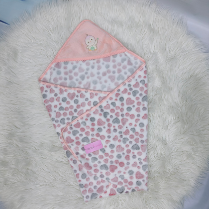 Premium Polar Winter Hooded Baby Shawl - Little Owl