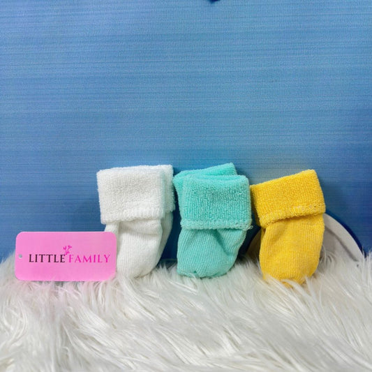 NewBorn Baby Winter Socks Set (3-Pair Pack) - Soft Tones