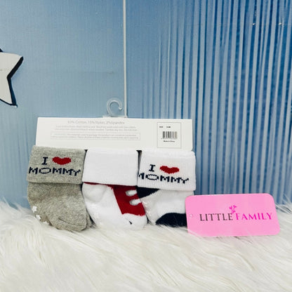 NewBorn Baby Socks Set (3-Pair Pack) - I Love Mommy