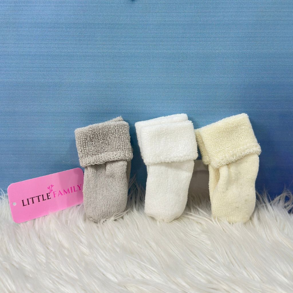 NewBorn Baby Winter Socks Set (3-Pair Pack) - Soft Tones