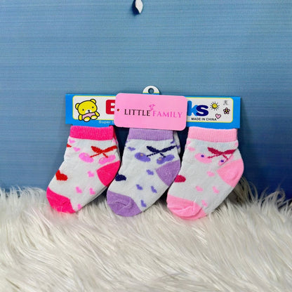 NewBorn Baby Socks Set (3-Pair Pack) - Sweet Hearts