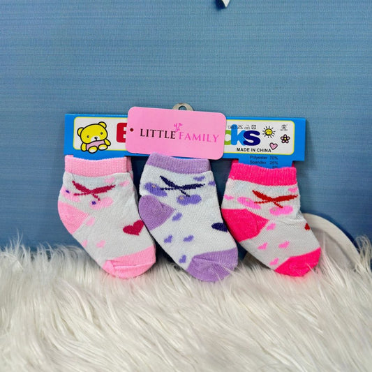 NewBorn Baby Socks Set (3-Pair Pack) - Sweet Hearts