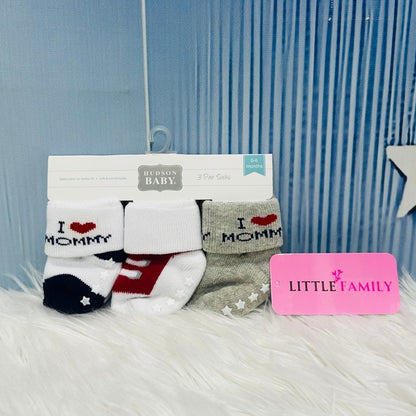 NewBorn Baby Socks Set (3-Pair Pack) - I Love Mommy
