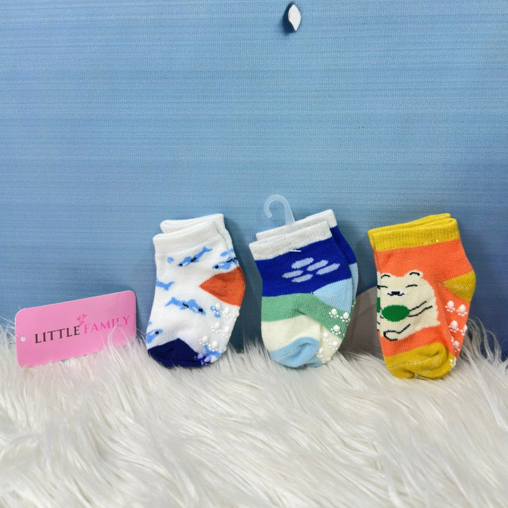 Baby Printed Socks – 3-Pair Set