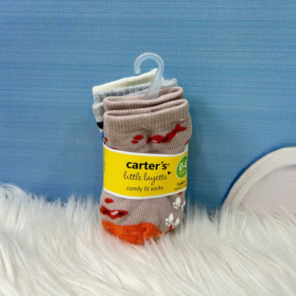 Baby Printed Socks – 3-Pair Set