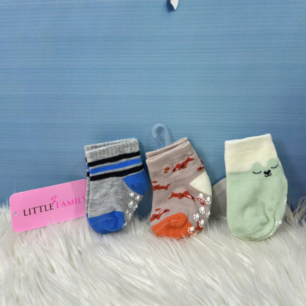 Baby Printed Socks – 3-Pair Set