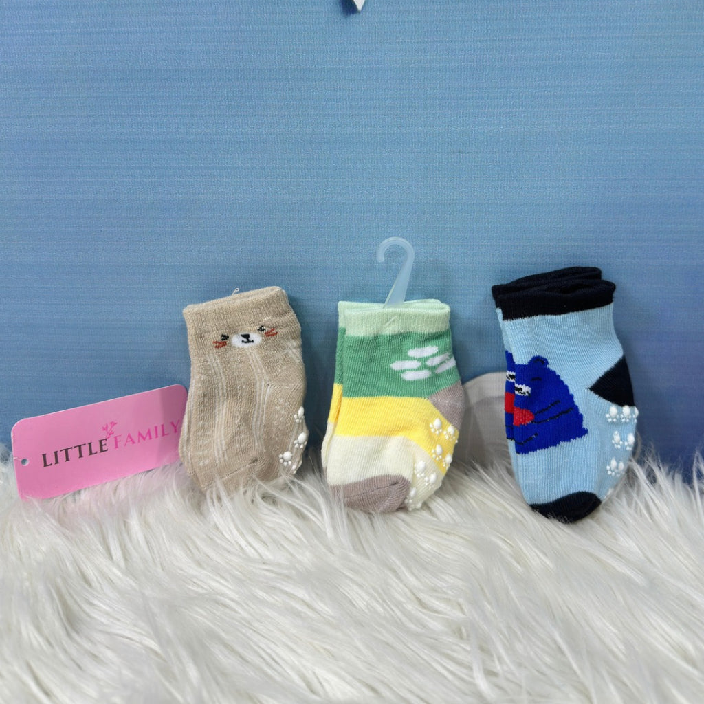 Baby Printed Socks – 3-Pair Set