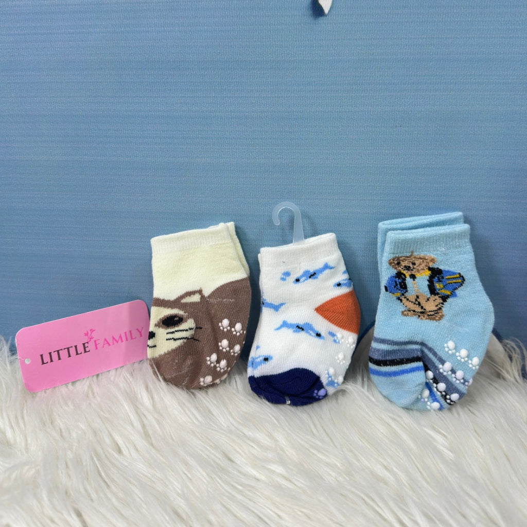 Baby Printed Socks – 3-Pair Set