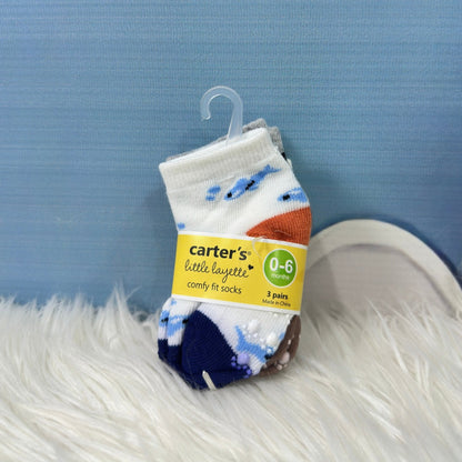 Baby Printed Socks – 3-Pair Set