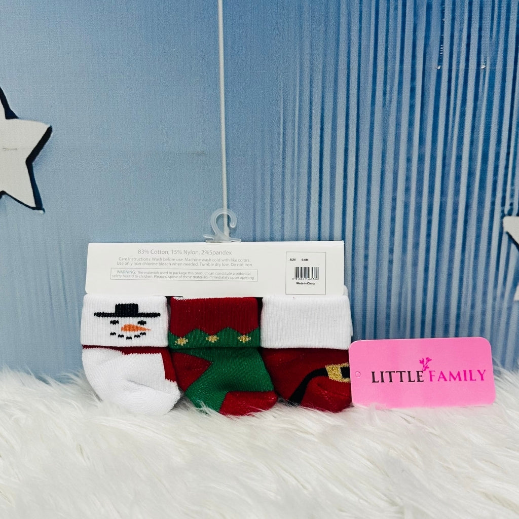 NewBorn Baby Socks Set (3-Pair Pack) - Little Snowman