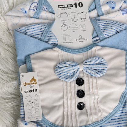 Newborn 10-Piece Formal Wear Winter Starter Set – Blue
