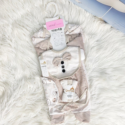 Newborn 10-Piece Formal Wear Winter Starter Set – Cream