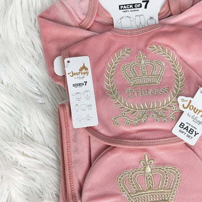 Newborn 7-Piece Princess Winter Starter Set – Blush Pink