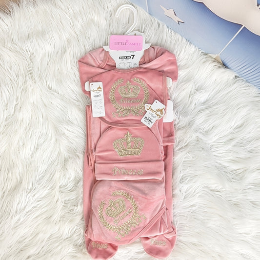 Newborn 7-Piece Princess Winter Starter Set – Blush Pink