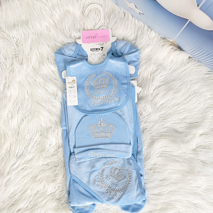 Newborn 7-Piece Prince Winter Starter Set – Blue